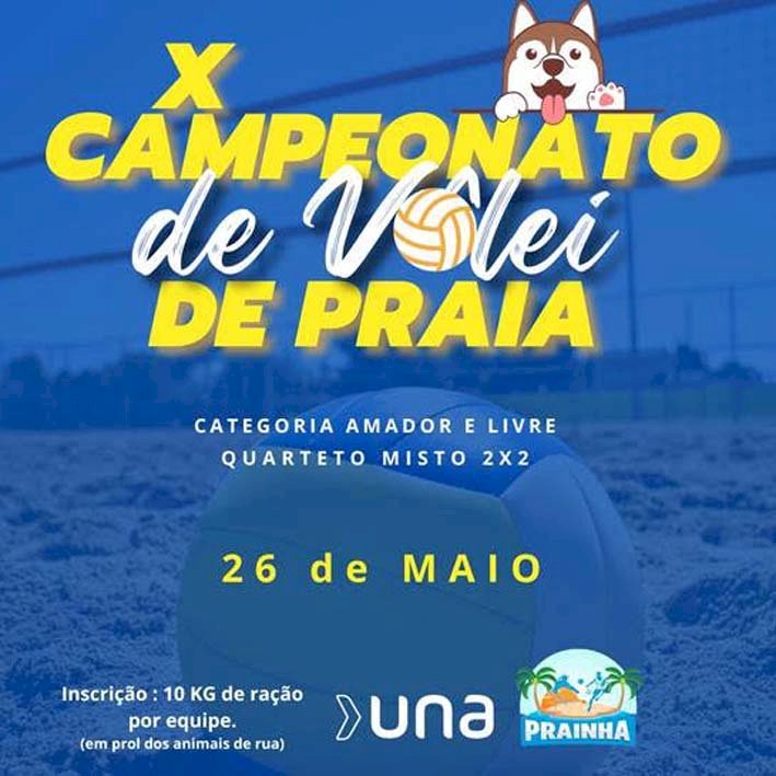 Una Jataí arrecada ração animal como inscrição para o 10º Campeonato De Vôlei de Areia